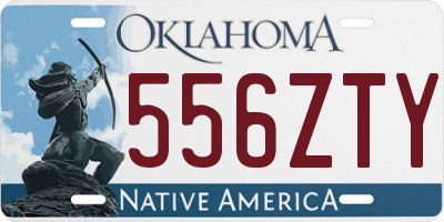 OK license plate 556ZTY