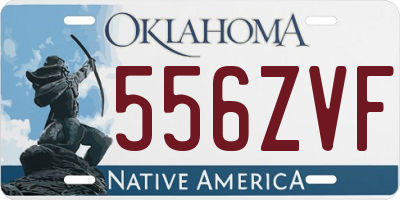 OK license plate 556ZVF