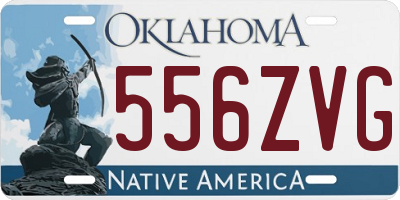 OK license plate 556ZVG