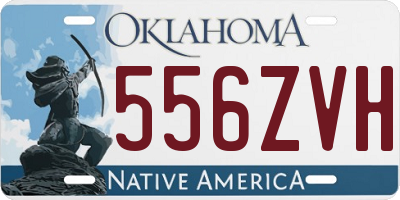 OK license plate 556ZVH