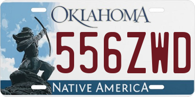 OK license plate 556ZWD