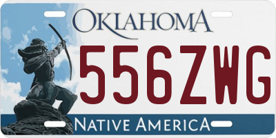 OK license plate 556ZWG