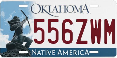 OK license plate 556ZWM