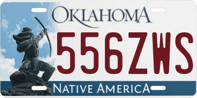 OK license plate 556ZWS