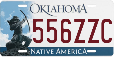 OK license plate 556ZZC