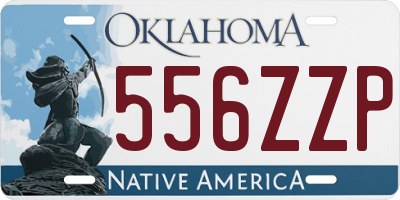OK license plate 556ZZP