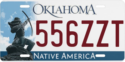 OK license plate 556ZZT