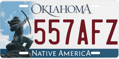 OK license plate 557AFZ