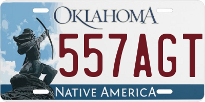 OK license plate 557AGT