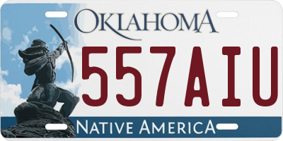 OK license plate 557AIU