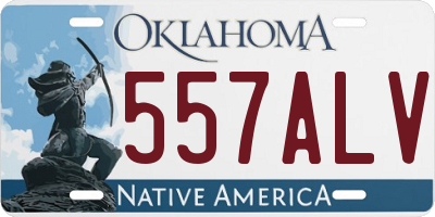 OK license plate 557ALV
