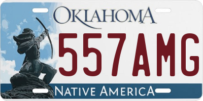 OK license plate 557AMG