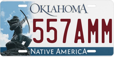 OK license plate 557AMM