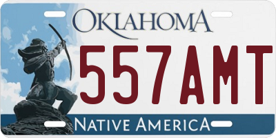 OK license plate 557AMT