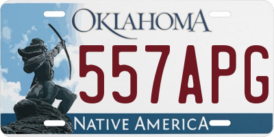 OK license plate 557APG