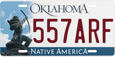 OK license plate 557ARF