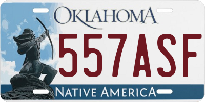 OK license plate 557ASF