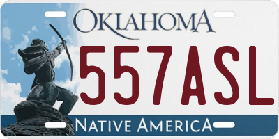 OK license plate 557ASL