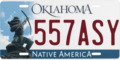 OK license plate 557ASY