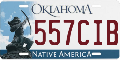 OK license plate 557CIB
