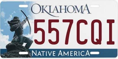 OK license plate 557CQI