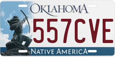 OK license plate 557CVE