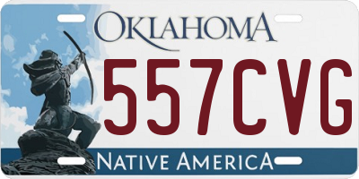 OK license plate 557CVG