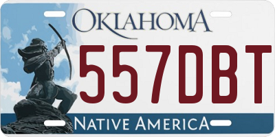 OK license plate 557DBT