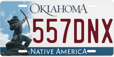 OK license plate 557DNX