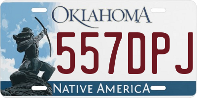 OK license plate 557DPJ