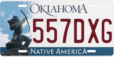 OK license plate 557DXG