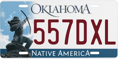 OK license plate 557DXL