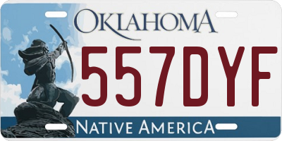 OK license plate 557DYF