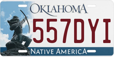 OK license plate 557DYI