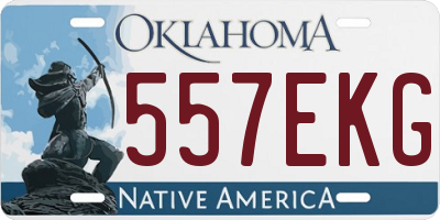 OK license plate 557EKG