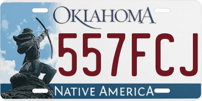 OK license plate 557FCJ