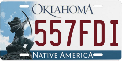 OK license plate 557FDI