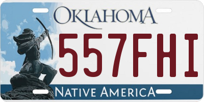 OK license plate 557FHI