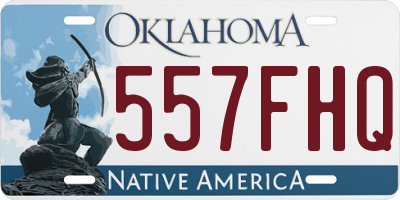 OK license plate 557FHQ