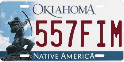 OK license plate 557FIM