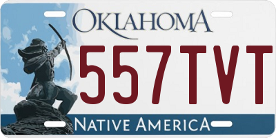 OK license plate 557TVT