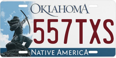 OK license plate 557TXS