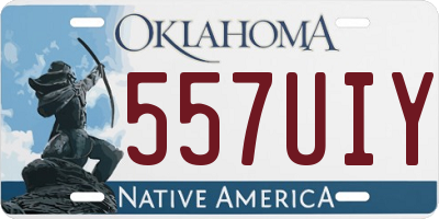 OK license plate 557UIY