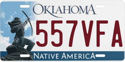 OK license plate 557VFA