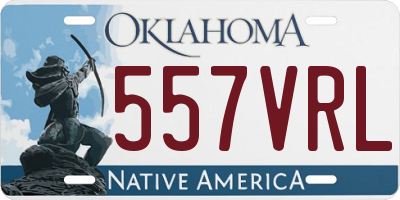 OK license plate 557VRL