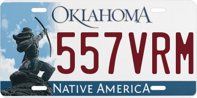OK license plate 557VRM