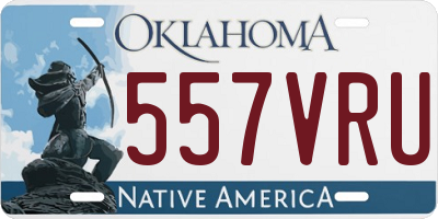 OK license plate 557VRU