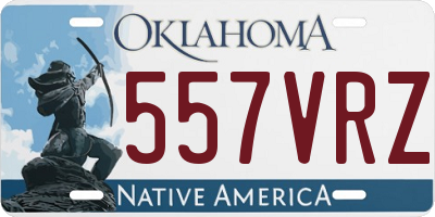 OK license plate 557VRZ