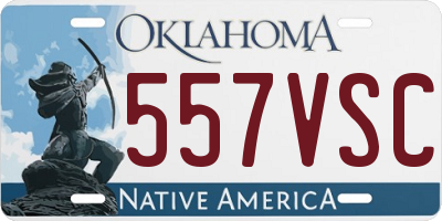 OK license plate 557VSC