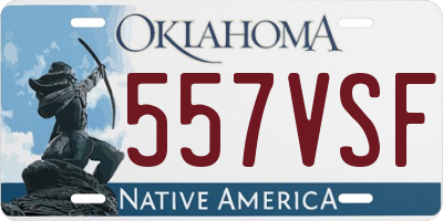 OK license plate 557VSF